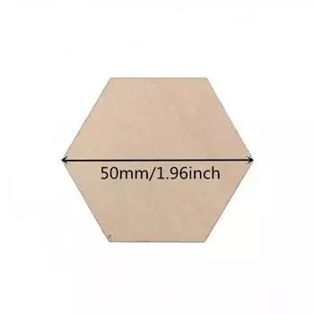 50/100 шт. Шестигранные пустые деревянные щепки Незаконченная деревянная тарелка Декоративное искусство Ремесла DIY Изготовление свадебных бирок Рождественские пустые подарки
