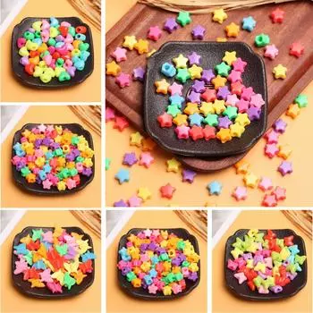 50/100 шт. смешанного стиля акриловые звезды/бабочки/сердца россыпью бусины DIY браслет ожерелье серьги бисерные аксессуары ручной работы butterfly 1