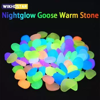 50/100 шт. светящиеся в темноте садовые камешки для тротуара, садовой террасы, лужайки, сада, патио, аквариума, украшения, светящийся камень