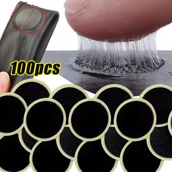 50-100 шт. велосипедных заплаток для шин без клея, инструмент для заплаток для велосипедных шин без клея, быстросохнущий клей для велосипеда