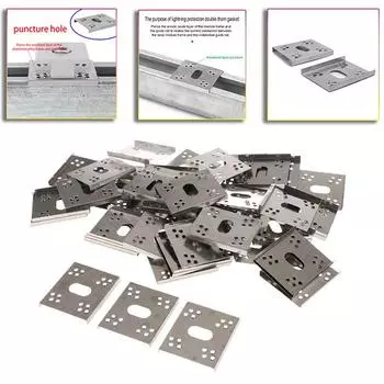 50/100 шт., зажим для заземления солнечной панели, шайба, прокладка, 3 типа, зажим для заземления солнечной панели, прокладка, подходит для фотоэлектрических систем