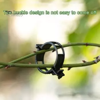 50/100 шт. зажимы для растений. Простые в использовании пластиковые зажимы для поддержки растений. Прозрачные зажимы для томатов. Полый дизайн. Зажим для поддержки стебля для вертикального садоводства. 50pcs чёрный