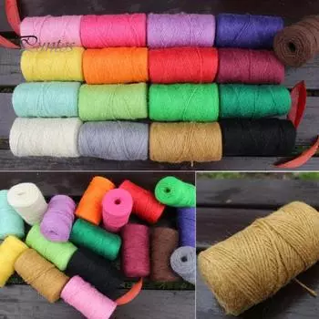 50/100 см джутовый шпагат, пеньковая веревка, DIY ремесленный шнур, украшение для свадебной вечеринки 50m