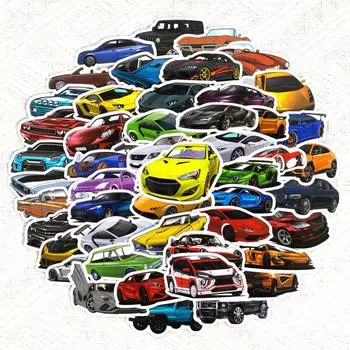 50-100 суперкаров граффити наклейки, модные и крутые персонализированные самодельные наклейки на капот автомобиля