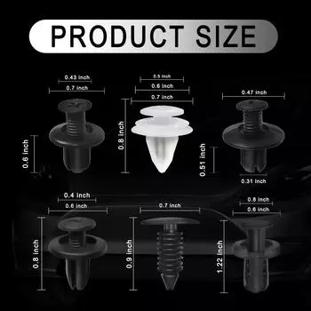 50/100pcs Auto Fastener Clip Car Fender Push Retainer Pin Rivet Bumper for Door Trim Panel Retainer, Box Package