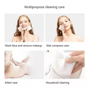 50/100pcs Washcloth Disposable Face Wash Towel Thickening Wet And Dry Makeup Remover Pearl Cotton Soft Makeup Nonwoven 20x20cm