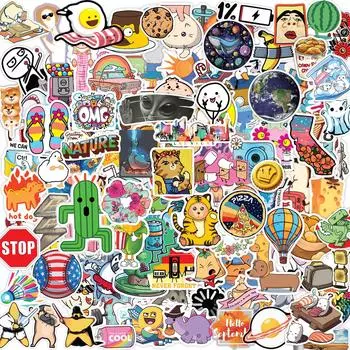50/100x кавайная наклейка для скрапбукинга, водостойкая забавная трендовая наклейка для девочек и взрослых, милая наклейка с изображением животных, мультяшная наклейка для бутылки с водой