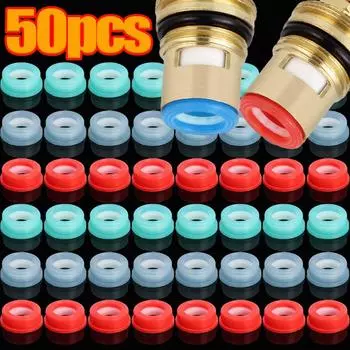 50/10 шт. Уплотнительная прокладка для сердечника клапана крана, силиконовое уплотнительное кольцо, герметичные уплотнительные кольца для труб, практичные аксессуары для оборудования 10pcs синий