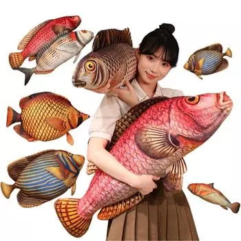 50-110 см имитация рыб плюшевые игрушки мягкая подушка карп Parabramis Pekinensis креативная подушка для сна для детей и девочек подарки about 50cm