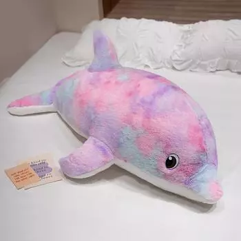 50-130 см красочные плюшевые игрушки дельфин гигантский размер морское животное мягкая подушка для сна подушка куклы для рождественских подарков about 50cm