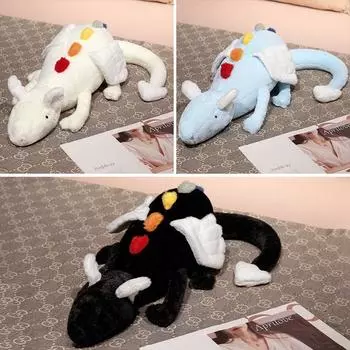 50~130 см небесный динозавр лежащая кукла с белыми крыльями ангел мультфильм гигантское животное длинная подушка спящая нога поддержка тела плюшевый подарок 50cm