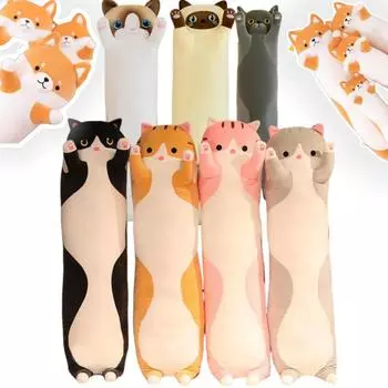 50-130 см плюшевая подушка для кошки, собаки, длинная плюшевая мягкая подушка для кошек, плюшевые игрушки для бойфренда, подушка для сна в виде животного, подарок для детей и девочек about 50cm