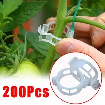 50/150Pcs plastic plant support clip Reusable plant vine protection graft fixing tool Vegetable Tomato garden supply 50Pcs прозрачный
