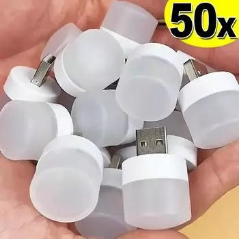 50/1 шт. Мини USB ночники светодиодные теплый белый свет защита глаз книги чтение свет USB ПК мобильный штекер зарядные лампы оптовая продажа