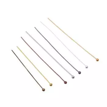 50-200 шт./лот 16, 20, 25, 30, 40, 50 мм, золотые металлические булавки с шаровой головкой для изготовления ювелирных изделий своими руками, шпильки с головкой, диаметр 0,5 мм, принадлежности 16mm
