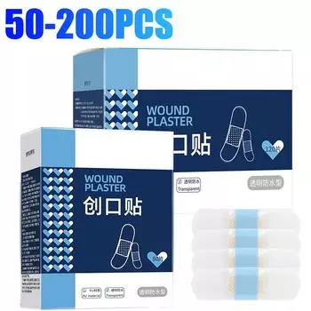 50-200 шт. Водонепроницаемая повязка на рану, медицинская прозрачная гемостатическая лента для купания, ухода за ранами, защиты, оказания первой помощи