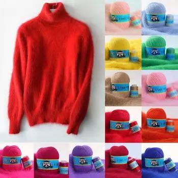 50+20 г мягкая плюшевая пряжа из норки для ручного вязания крючком для шарфа, жилета, шапки, свитера, кардигана, сделай сам, зима-осень, теплая шерстяная пряжа