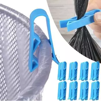 50/2 шт. Фиксированные зажимы для мусорных мешков, кухонные пакеты для закусок, герметичный зажим, держатель для мусорного ведра, зажимы для мусорных мешков, гаджеты 2pcs