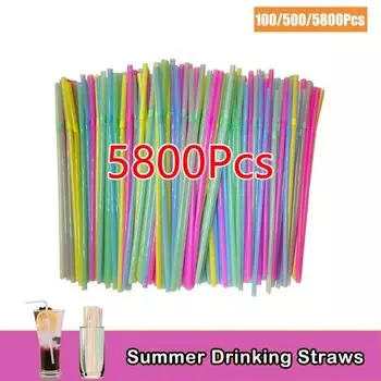 50/3000/5800 шт. красочные Kunststof питьевые соломинки для молока чай вечеринка бар свадьба кухня дом оптовая продажа пластиковые соломинки для напитков