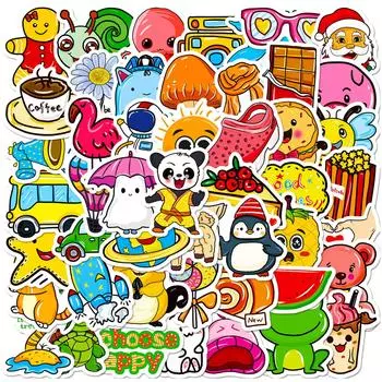 50-300 Cartoon Cute Children Small Animals Graffiti Stickers Stationery Stickers
