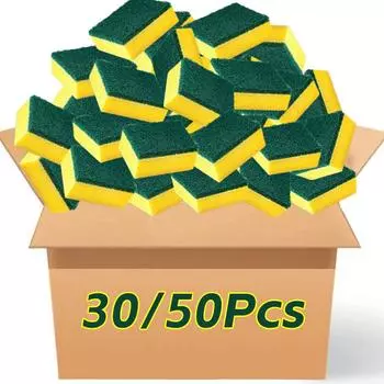 50/30/10/1 шт., волшебные чистящие губки, утолщенные, высокоабсорбирующие, кухонные губки для мытья посуды, горшок для мытья посуды, щетка для чистки пятен ржавчины, инструменты 1PCS