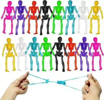 50/30/20/10 шт. эластичные липкие игрушки-скелеты разных цветов эластичные мягкие игрушки-черепышки для детей на вечеринку Happy Halloween