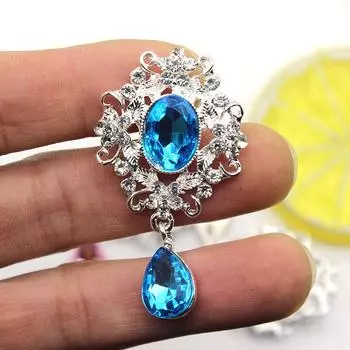 50*31 мм плоская нижняя брошь капли акриловый кулон сплав украшение ручной работы