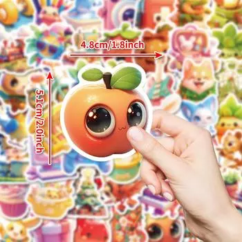 50 3D Стерео Визуальные Животные Мультяшные Детские Наклейки Взаимодействие Родителей и Детей Граффити Наклейки Для Украшения Чемодана