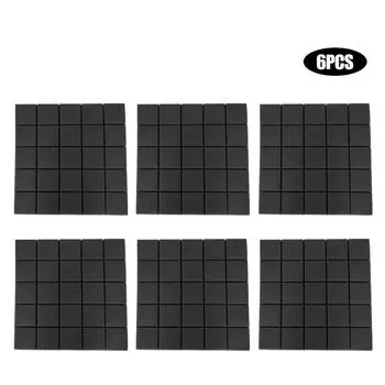 50*50*5см 6шт пенопластовые инженерные акустические панели студийная звукоизоляционная пена (черный)