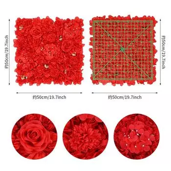 50 * 50 см имитация цветочной стены фоновая стена гортензия роза стена свадебное украшение свадебная студия изображение стена красный