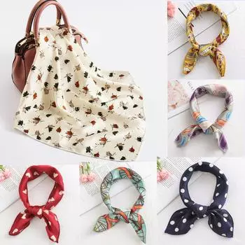 50 * 50 см шелковые шарфы весна и осень универсальное украшение профессиональные маленькие квадратные шарфы защита шеи связывающая сумка 50*50cm