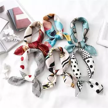 50 * 50 см шелковые шарфы весна и осень универсальное украшение профессиональные маленькие квадратные шарфы защита шеи связывающая сумка 50*50cm