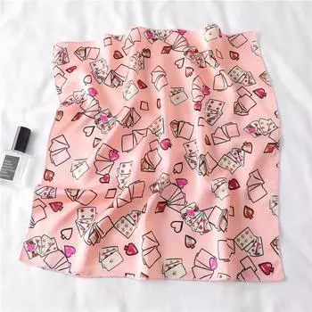 50 * 50 см шелковые шарфы весна и осень универсальное украшение профессиональные маленькие квадратные шарфы защита шеи связывающая сумка 50*50cm