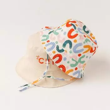50-52cm Baby Hat Spring Autumn Male Treasure Girl Korean Version Sun Block Fisherman Hat Children Cute Fashion Out Basin Hat белый