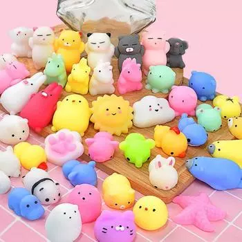 50-5 шт. Kawaii Squishies Mochi Anima мягкие игрушки для детей антистрессовый мяч сжимать вечерние сувениры игрушки для снятия стресса на день рождения 5 Pcs разноцветный