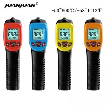 -50~600 / -58~1112 GM320S Бесконтактный промышленный инфракрасный термометр ИК высокотемпературный пистолет ЖК-лазерный указатель -50~600 синий
