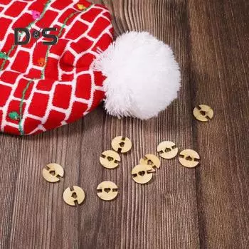 50/60/100 шт. Деревянные пуговицы-помоны для шапок, съемные пуговицы-помпоны ручной работы, деревянные застежки-держатели для шапочек, вязание крючком 50pcs