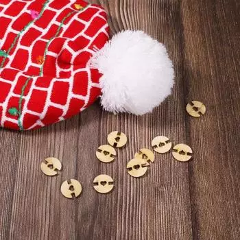 50/60/100 шт. Деревянные пуговицы-помоны для шапок, съемные пуговицы-помпоны ручной работы, деревянные застежки-держатели для шапочек, вязание крючком 50pcs