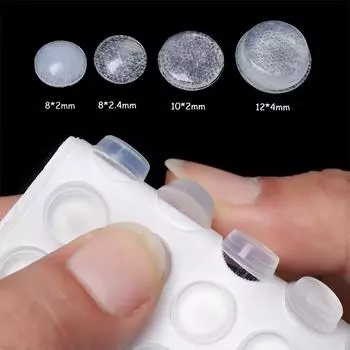 50/64/80/100 шт. Самоклеящийся демпфер для мебельной двери, прочный амортизатор, предотвращающий шум, силиконовые накладки на бампер