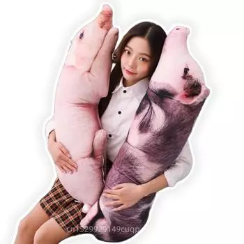 50/70/90/120 см Имитация спящей свиньи Плюшевая подушка Животные Мягкие подушки Мальчики Девочки Домашние животные Подушка Диван Кресло Декор Подарок другу about 50cm