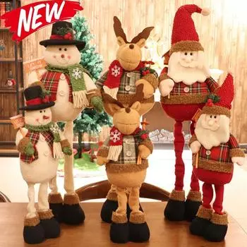 50/70/95 см Рождественская кукла-подъемник Рождественские украшения Статуэтки Новый год подарок на день рождения для детей Домашний отель Рождественские украшения Small(50cm) красный