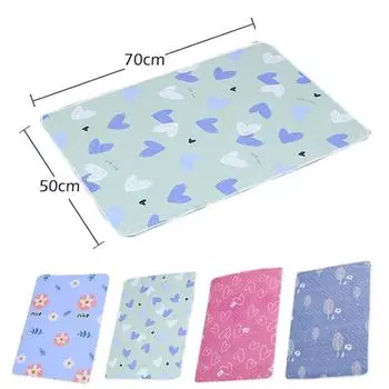 50*70 см дышащий водонепроницаемый моющийся матрас коврик для мочи для ребенка милый мультяшный протектор кровати подгузник постельное белье салфетки для мочи ткань