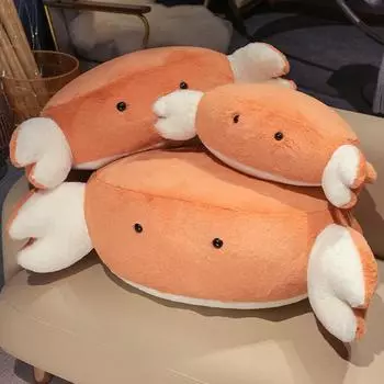 50/70 см имитация хлеба краба плюшевая подушка игрушка милые мягкие игрушки морской океан краб плюшевые подушки мягкие детские игрушки подарки 50cm жёлтый