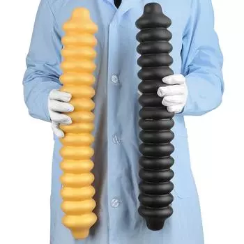 50*7.6cm Extra Long XXL Silicone Double-Ended Ribbed Anal Plug Fisting Textured Dildo Expander Stretch Trainer for Adults S