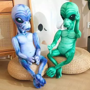 50/80/100 см зеленая синяя инопланетная плюшевая игрушка куклы милые животные мягкая игрушка подарок на день рождения Рождество для детей 50cm синий