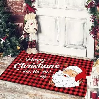 50*80 см Рождественский коврик Санта-Клаус Рождественская елка Ковер Ванная комната Нескользящий Декоративный коврик для двери Ковер Гостиная Грязеотталкивающий