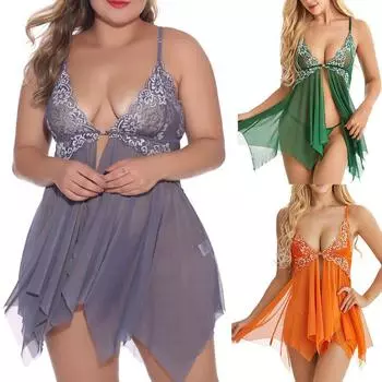 50-85 кг сексуальное женское белье, женское нижнее белье, платье, кружевные пижамы, ночная рубашка, стринги, сексуальное нижнее белье Babydoll, нижнее белье 3XL