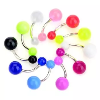 50/90 шт акриловый язык, нос, соски, ногти, кольцо для пирсинга живота и пупка, декор 50 Pcs