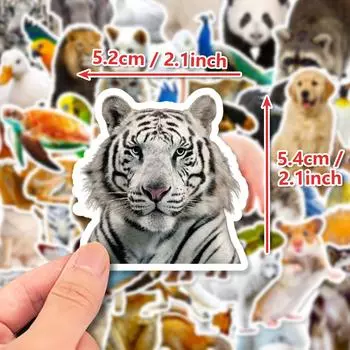 50 Animal Cartoons Luggage Stickers Waterproof Graffiti Stickers Scooter Computer Tablet Cartoons Decorative Stickers
