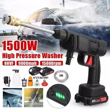 50 бар, 1500 Вт, беспроводная мойка высокого давления, перезаряжаемый пистолет для мойки автомобилей, электрический водяной пистолет, пенная машина для батареи Makita 18 В Only machine